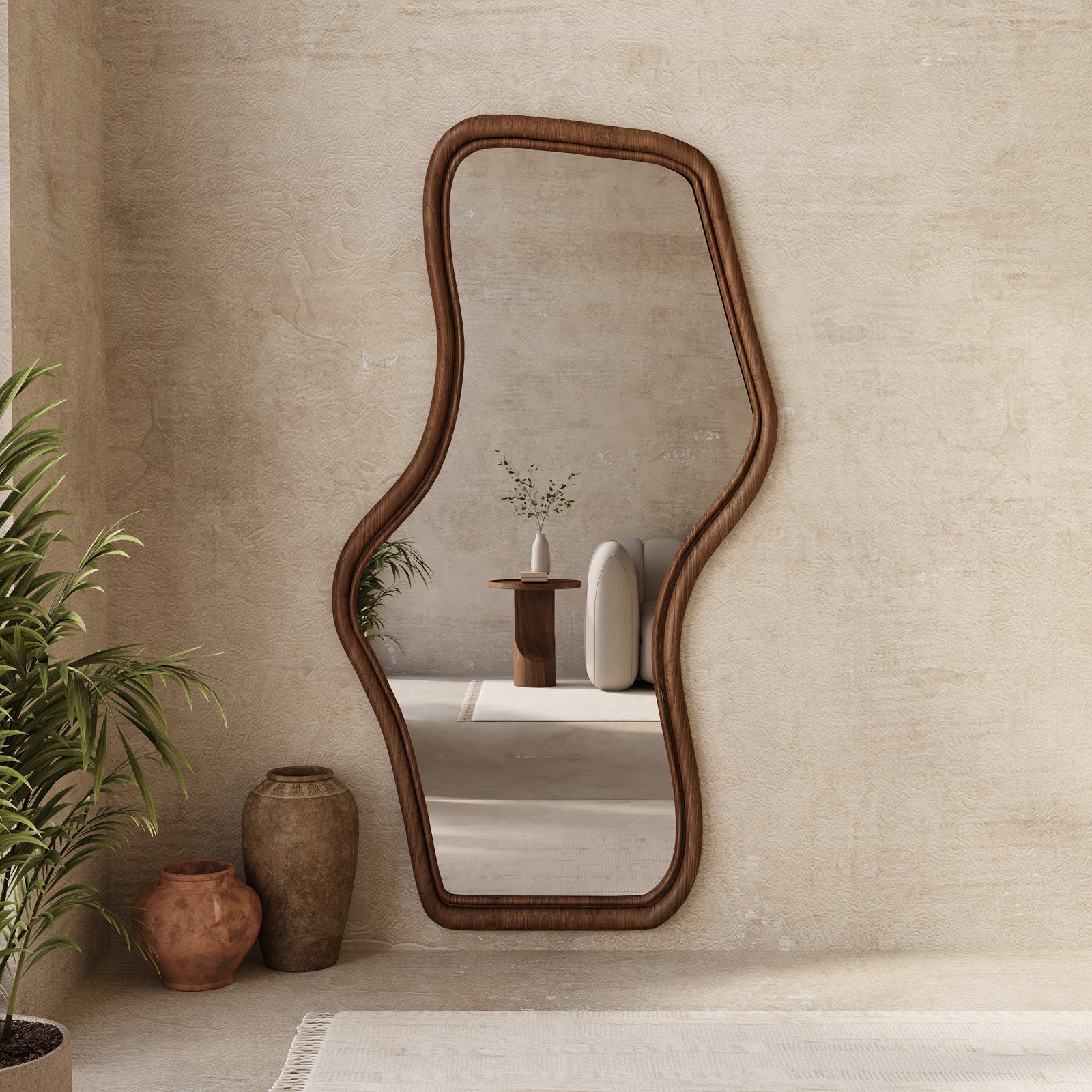 Parla Mirror / Walnut Finish