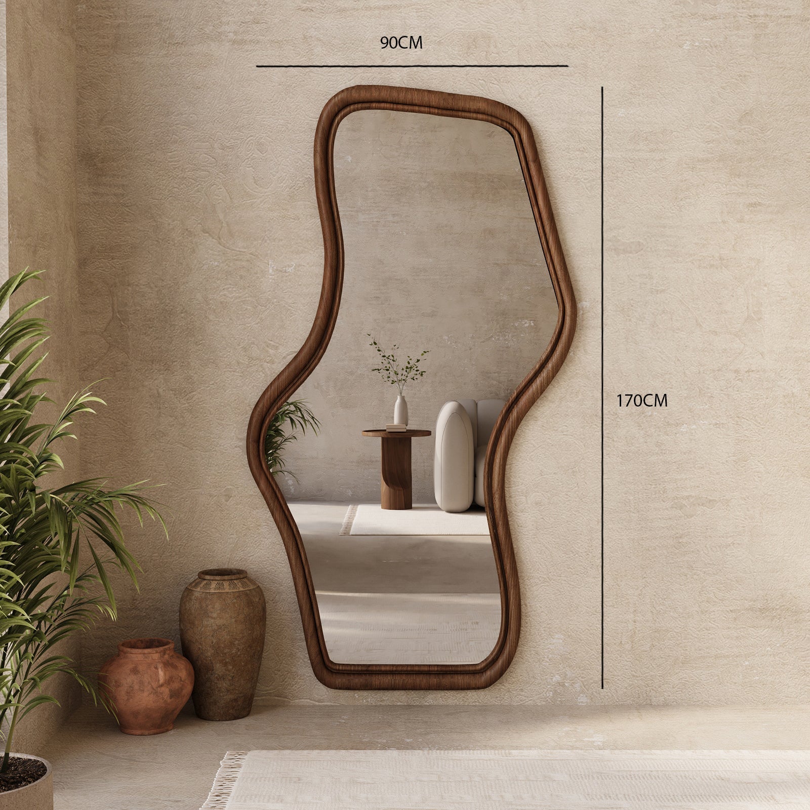 Parla Mirror / Walnut Finish