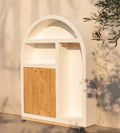 La commode Santorini Chic Arch avec portes en bois