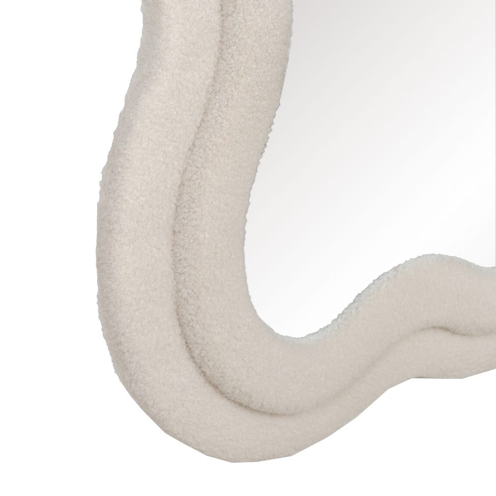 Miroir en tissu PUFFY beige