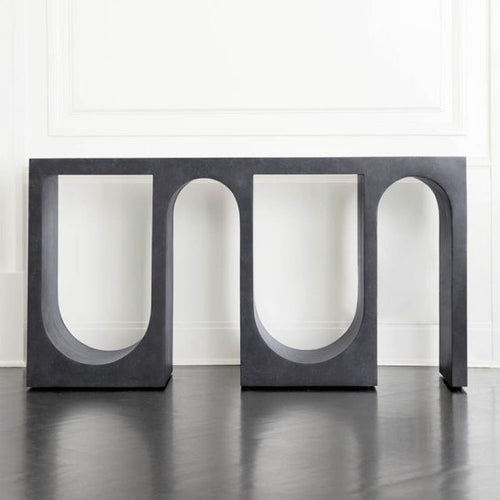 Console Minimaliste en Bois et Tadelakt