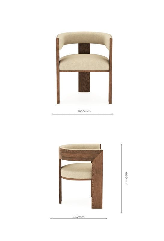Chaise de salle à manger en bois CHAFA