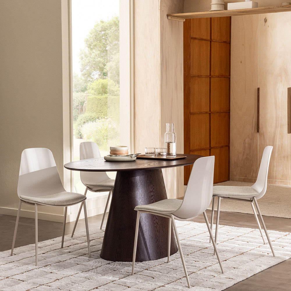 Table ovale en bois foncé BOLTON