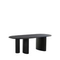 Table à manger ovale en bois noir TIRANO